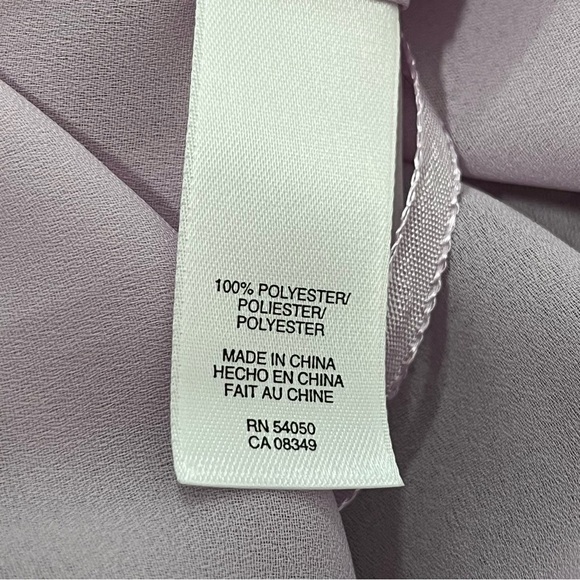 New Jones New York Collection Camisole Tank Top Size 4 Purple Chiffon Sheer - Picture 7 of 8